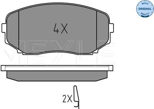 Meyle 025 245 4417/W - Kit de plaquettes de frein, frein à disque cwaw.fr