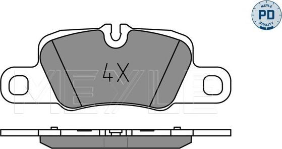 Meyle 025 245 5416/PD - Kit de plaquettes de frein, frein à disque cwaw.fr