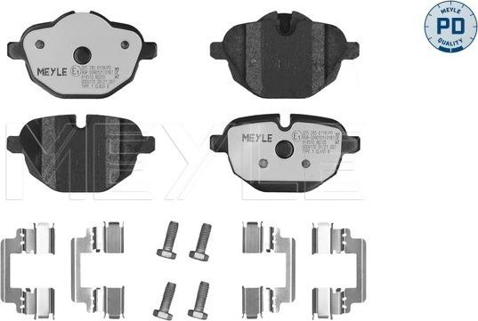 Meyle 025 245 6118/PD - Kit de plaquettes de frein, frein à disque cwaw.fr