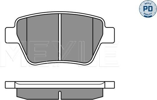 Meyle 025 245 6317/PD - Kit de plaquettes de frein, frein à disque cwaw.fr