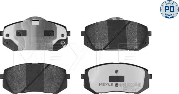 Meyle 025 245 0116/PD - Kit de plaquettes de frein, frein à disque cwaw.fr