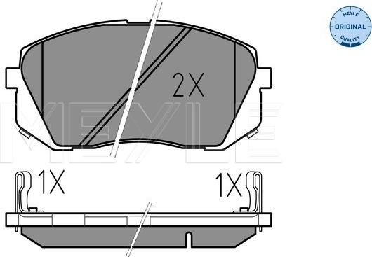 Meyle 025 245 0116/W - Kit de plaquettes de frein, frein à disque cwaw.fr