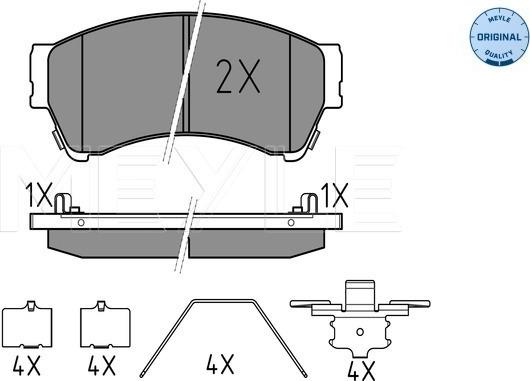 Meyle 025 245 8217/W - Kit de plaquettes de frein, frein à disque cwaw.fr