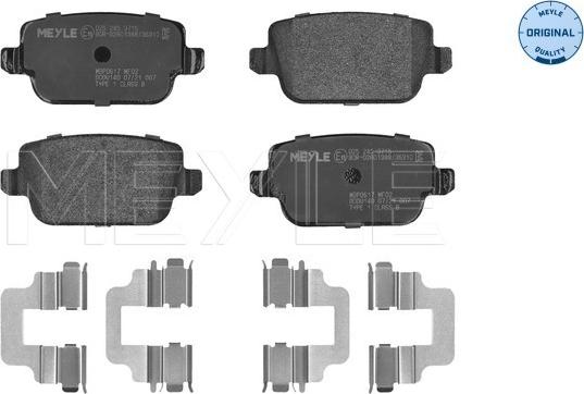 Meyle 025 245 3715 - Kit de plaquettes de frein, frein à disque cwaw.fr