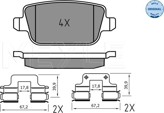 Meyle 025 245 3716 - Kit de plaquettes de frein, frein à disque cwaw.fr