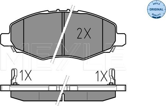 Meyle 025 245 2316/W - Kit de plaquettes de frein, frein à disque cwaw.fr