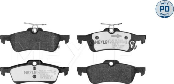 Meyle 025 245 7415/PD - Kit de plaquettes de frein, frein à disque cwaw.fr