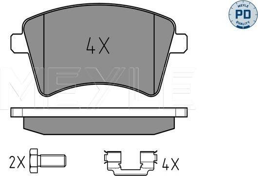 Meyle 025 246 9318/PD - Kit de plaquettes de frein, frein à disque cwaw.fr