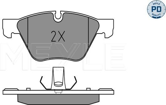 Meyle 025 246 9719/PD - Kit de plaquettes de frein, frein à disque cwaw.fr