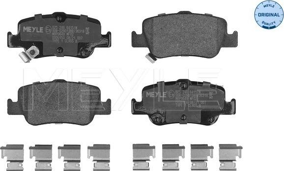 Meyle 025 246 6415/W - Kit de plaquettes de frein, frein à disque cwaw.fr