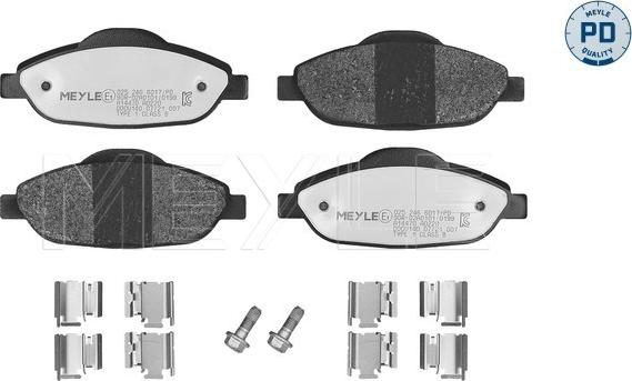 Meyle 025 246 6017/PD - Kit de plaquettes de frein, frein à disque cwaw.fr