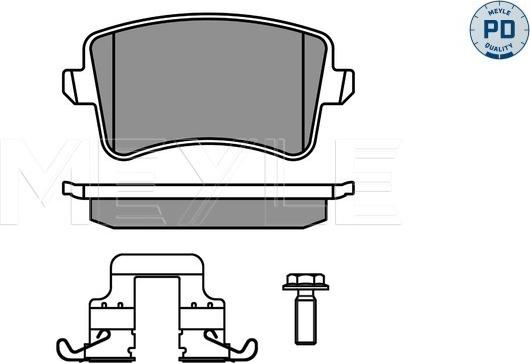 Meyle 025 246 0617-1/PD - Kit de plaquettes de frein, frein à disque cwaw.fr