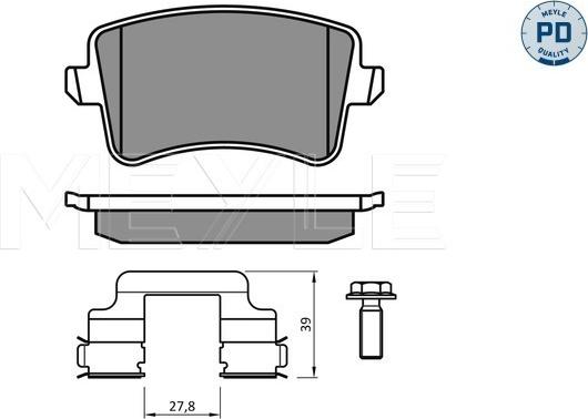 Meyle 025 246 0617-2/PD - Kit de plaquettes de frein, frein à disque cwaw.fr