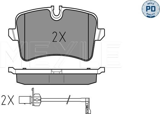 Meyle 025 246 0617/PD - Kit de plaquettes de frein, frein à disque cwaw.fr