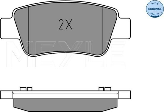 Meyle 025 246 3516/W - Kit de plaquettes de frein, frein à disque cwaw.fr