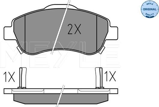 Meyle 025 246 3819/W - Kit de plaquettes de frein, frein à disque cwaw.fr