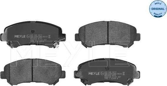 Meyle 025 246 3217 - Kit de plaquettes de frein, frein à disque cwaw.fr