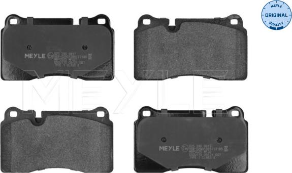 Meyle 025 240 9817 - Kit de plaquettes de frein, frein à disque cwaw.fr