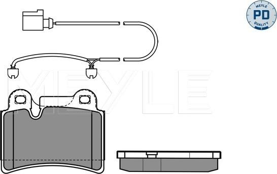 Meyle 025 240 9717/PD - Kit de plaquettes de frein, frein à disque cwaw.fr