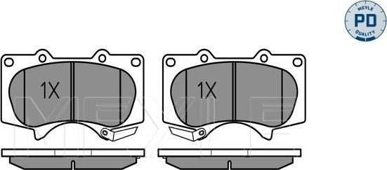 Meyle 025 240 2417/PD - Kit de plaquettes de frein, frein à disque cwaw.fr