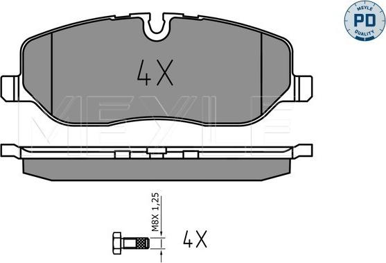 Meyle 025 241 9118/PD - Kit de plaquettes de frein, frein à disque cwaw.fr