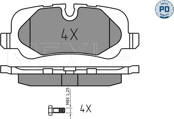 Meyle 025 241 9217/PD - Kit de plaquettes de frein, frein à disque cwaw.fr