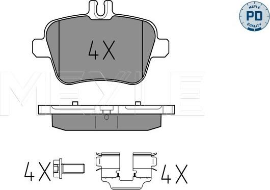 Meyle 025 248 4818/PD - Kit de plaquettes de frein, frein à disque cwaw.fr