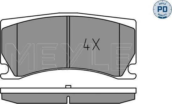 Meyle 025 248 5115/PD - Kit de plaquettes de frein, frein à disque cwaw.fr