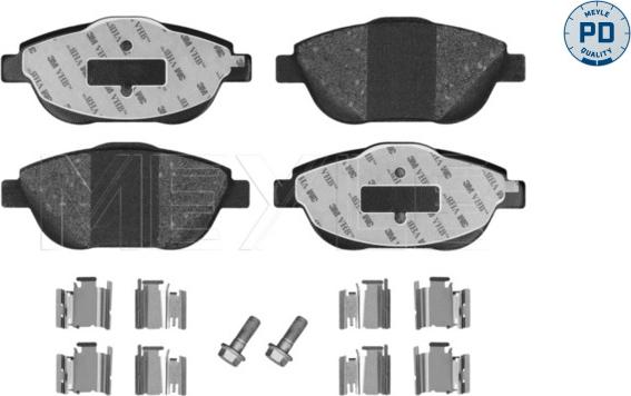 Meyle 025 248 8318/PD - Kit de plaquettes de frein, frein à disque cwaw.fr