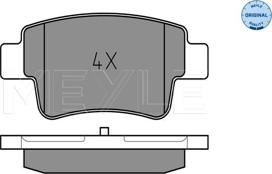 Meyle 0252434917/W - Kit de plaquettes de frein, frein à disque cwaw.fr