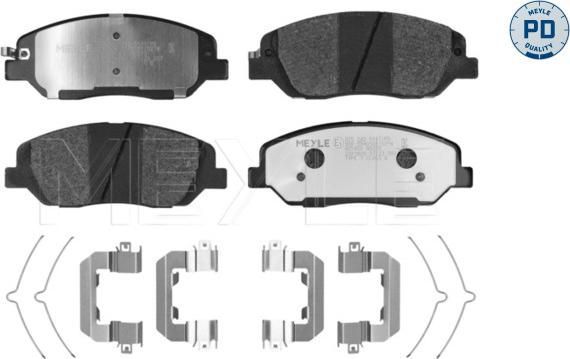 Meyle 025 243 5117/PD - Kit de plaquettes de frein, frein à disque cwaw.fr