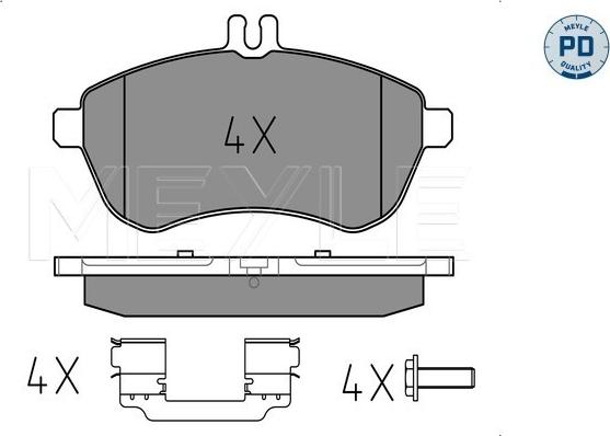 Meyle 025 243 0620-1/PD - Kit de plaquettes de frein, frein à disque cwaw.fr