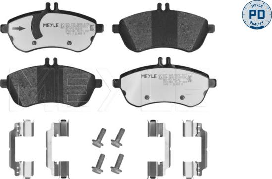 Meyle 025 243 0620-1/PD - Kit de plaquettes de frein, frein à disque cwaw.fr