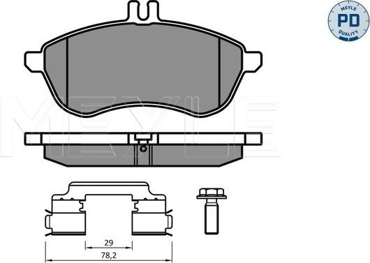 Meyle 025 243 0620-2/PD - Kit de plaquettes de frein, frein à disque cwaw.fr