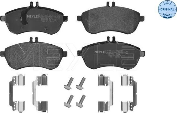 Meyle 025 243 0620/K1 - Kit de plaquettes de frein, frein à disque cwaw.fr