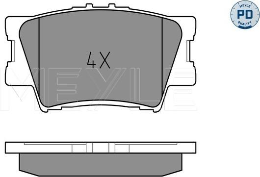 Meyle 025 243 3815/PD - Kit de plaquettes de frein, frein à disque cwaw.fr