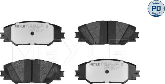 Meyle 025 243 3717/PD - Kit de plaquettes de frein, frein à disque cwaw.fr