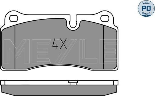 Meyle 025 242 6118/PD - Kit de plaquettes de frein, frein à disque cwaw.fr