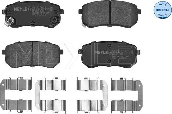 Meyle 025 242 7614/W - Kit de plaquettes de frein, frein à disque cwaw.fr