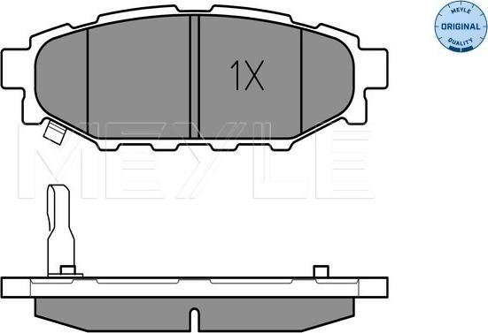 Meyle 025 242 7114/W - Kit de plaquettes de frein, frein à disque cwaw.fr