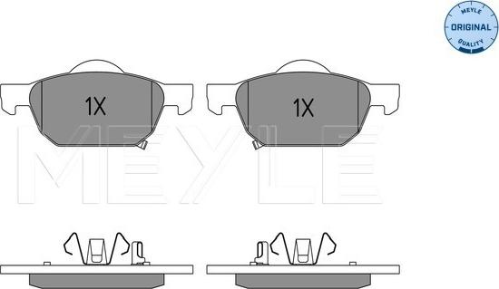 Meyle 025 247 9617/W - Kit de plaquettes de frein, frein à disque cwaw.fr