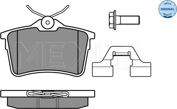 Meyle 025 247 6516/W - Kit de plaquettes de frein, frein à disque cwaw.fr