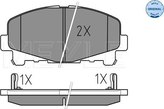 Meyle 025 247 6616 - Kit de plaquettes de frein, frein à disque cwaw.fr