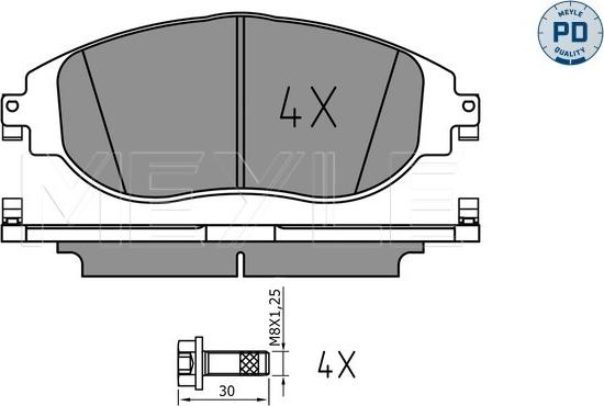 Meyle 025 247 3821/PD - Kit de plaquettes de frein, frein à disque cwaw.fr