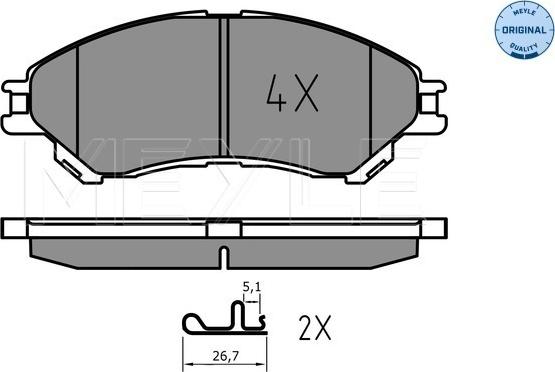 Meyle 025 259 7916 - Kit de plaquettes de frein, frein à disque cwaw.fr