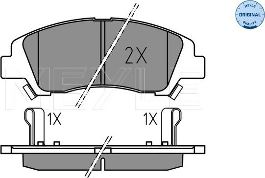 Meyle 025 259 7617 - Kit de plaquettes de frein, frein à disque cwaw.fr