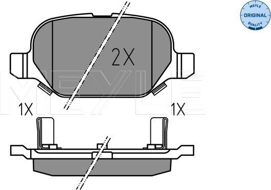 Meyle 025 254 1014 - Kit de plaquettes de frein, frein à disque cwaw.fr