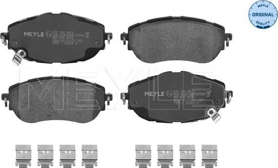 Meyle 025 256 9819 - Kit de plaquettes de frein, frein à disque cwaw.fr