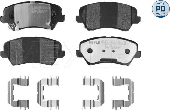 Meyle 025 256 9218/PD - Kit de plaquettes de frein, frein à disque cwaw.fr