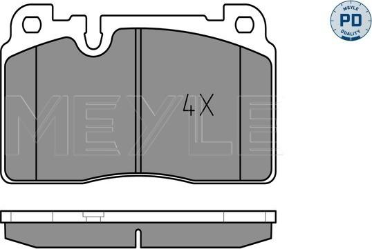 Meyle 025 256 4316/PD - Kit de plaquettes de frein, frein à disque cwaw.fr